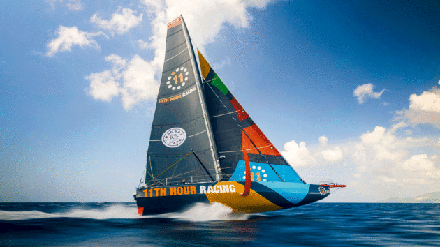 Francesca Clapcich and Will Harris surprised many by bringing the IMOCA 11th Hour Racing home in second place