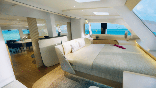 The main cabin in neutral tones