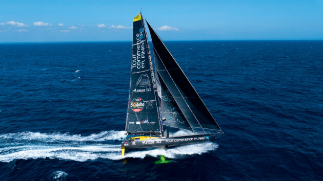 Non foiling IMOCA at pace